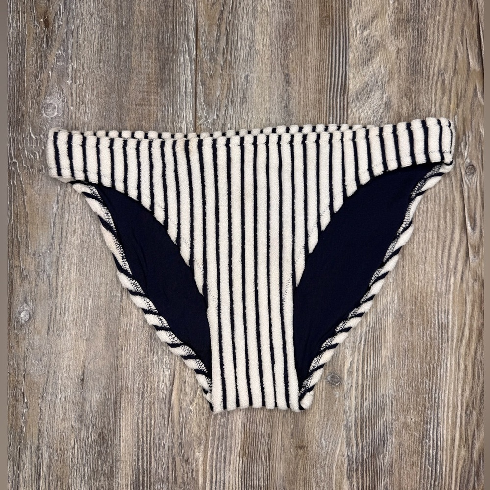 Aerie Womens Bikini Swim Suit Bottoms Striped Blue White Size XS Extra Small